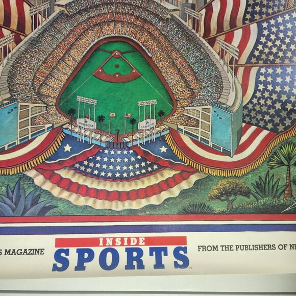 Game Poster All Star Los Angeles Dodgers Official MLB 18x24 Inside Sports 1980 - Picture 2 of 7